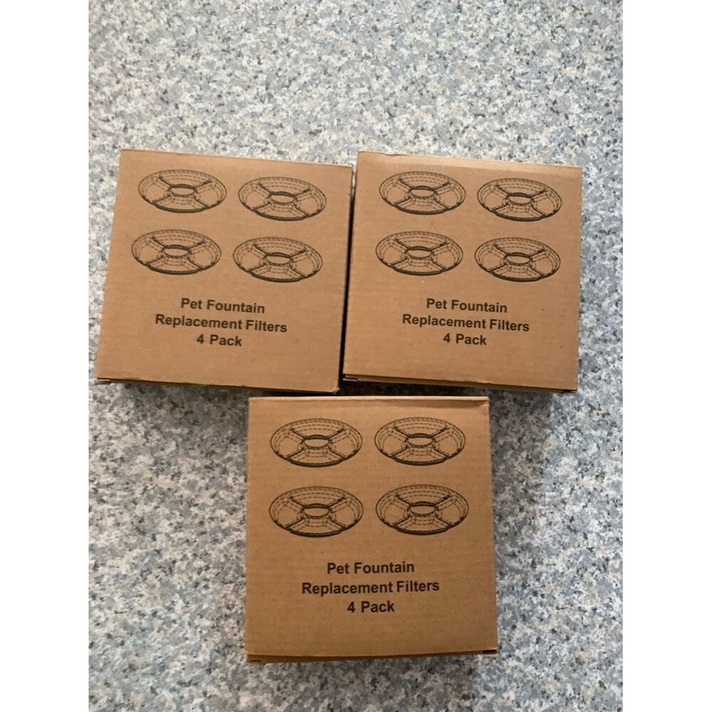Cat Water Fountain Filter Replacement - BOODIDI,4 Pack Replacement Filters New
